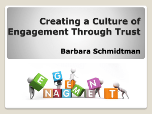 Creating a Culture of Engagement Through Trust Barbara
