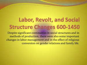 Labor, Revolt, and Social Structure Changes 600-1450