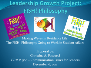 Leadership Growth Project: FISH! Philosophy