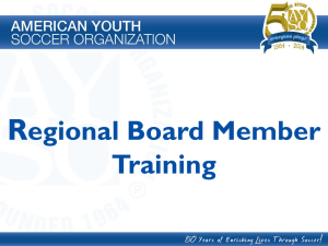Regional Board Member Training PowerPoint Presentation