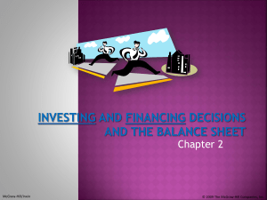Investing and Financing Decisions and the Balance