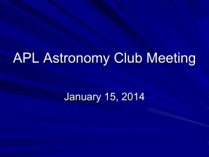 Astro Club January 2014 Meeting