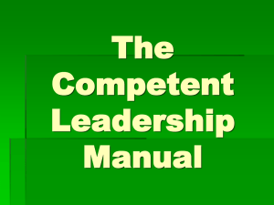 The Competent Leadership Manual