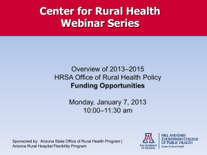 PPT - Arizona Center for Rural Health