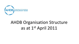 AHDB Organisation Structure
