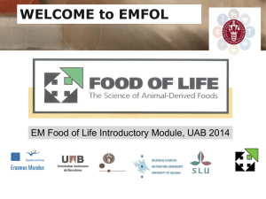 Introduction to EMFOL - Food Animal BioSciences