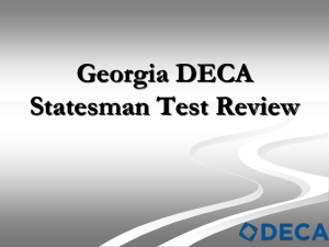 Georgia DECA Statesman Test Review