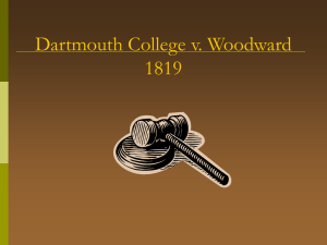 Dartmouth College v. Woodward 1819
