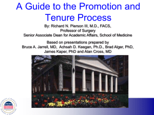 Tenure - University of Maryland School of Medicine