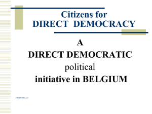 Citizens for DIRECT DEMOCRACY A DIRECT