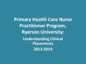 PHCNP Understanding Clinical Placements