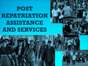 Post Repatriation Assistance and Services