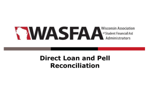 Direct Loan and Pell Reconciliation
