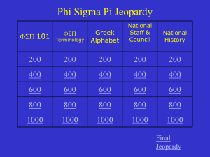 Answer - Phi Sigma Pi National Honor Fraternity