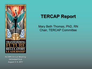 TERCAP Report - National Council of State Boards of Nursing