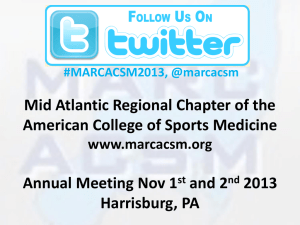 2013 MARC-ACSM Annual Conference, Harrisburg, PA