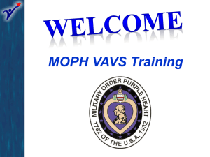 VAVS Training Presentation - Military Order of the Purple Heart