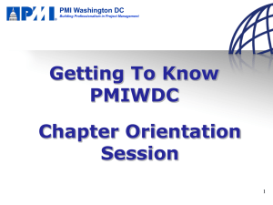 Presentation Slides: Introduction to the PMIWDC Chapter