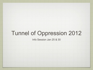Tunnel of Oppression 2012