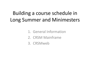 Building a course schedule in the new summer sessions