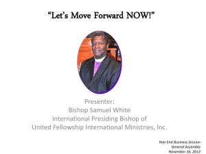 Let`s Move Forward NOW! - unitedfellowshipinternational.org