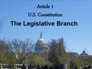 Article 1 Legislative Branch