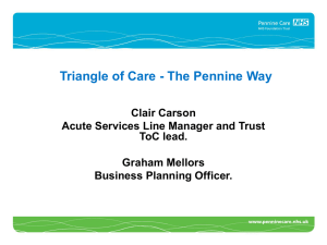 Triangle of Care - The Pennine Way
