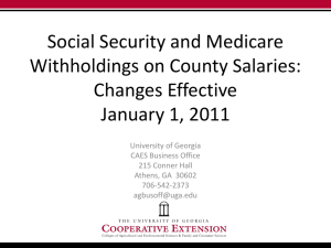 Social Security and Medicare Withholding Changes on County