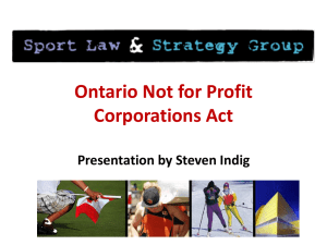 Not-for-Profit Corporations Act