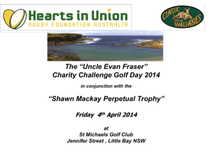 The “Uncle Evan Fraser” Charity Challenge Golf Day