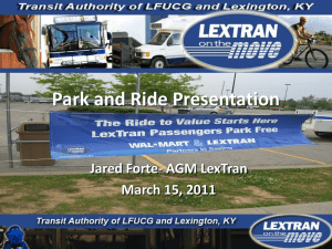 Park and Ride Presentation