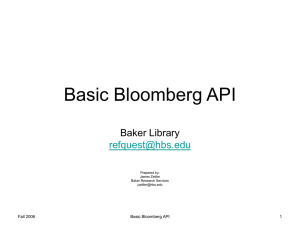 Basic Bloomberg API