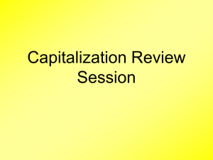 Capitalization Review Session