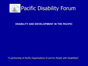 dsability and development in the pacific