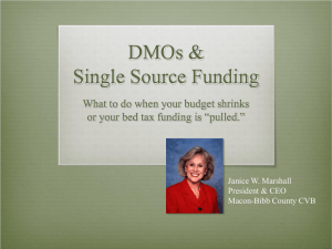 DMOs & Single Source Funding