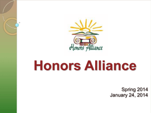 PowerPoint - Honors Alliance at The University of Texas at San