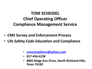 TOM SCHEIDEL Chief Operating Officer Compliance Management