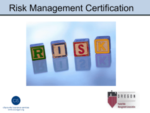 Risk Management Certification PowerPoint - OR