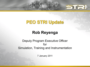 2011 PEO STRI Defense Forum Briefing