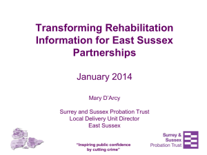 Transforming Rehabilitation - East Sussex Strategic Partnership