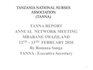 TANZANIA NATIONAL NURSES ASSOCIATION (TANNA)