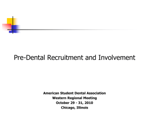 UIC ASDA Chapter Overview - American Student Dental Association