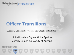 SAE Officer Transition Webinar Presentation