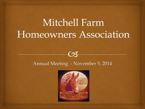 Mitchell Farm Annual Meeting 2014 Power Point