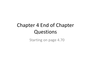 Chapter 4 End of Chapter Questions