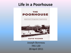 Life in a Poorhouse - University of Maine