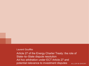 Article 27 of the Energy Charter Treaty