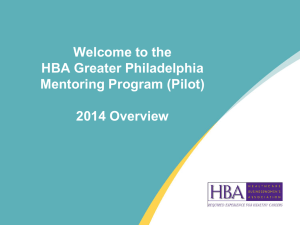 the HBA Greater Philadelphia Mentoring Program