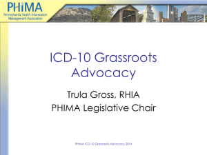 ICD-10 Grassroots Advocacy