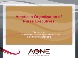 AONE Membership - American Organization of Nurse Executives